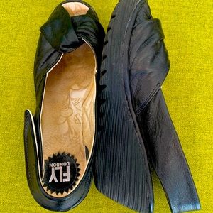 Fly London black sandals 39 (8.5)